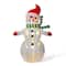 Glitzhome® 8ft. LED Lighted Icy Snowman Inflatable Décor